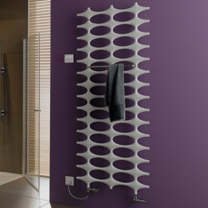 Kermi Ideos Elektro-Zusatzbetrieb Badheizkörper 75,8 x 3,7 x 115,1 cm inkl. Elektro-Set WRS links