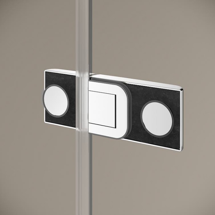 Kermi MENA Pendeltür 1-flügelig mit Festteil 90 cm, Anschlag links für Nische