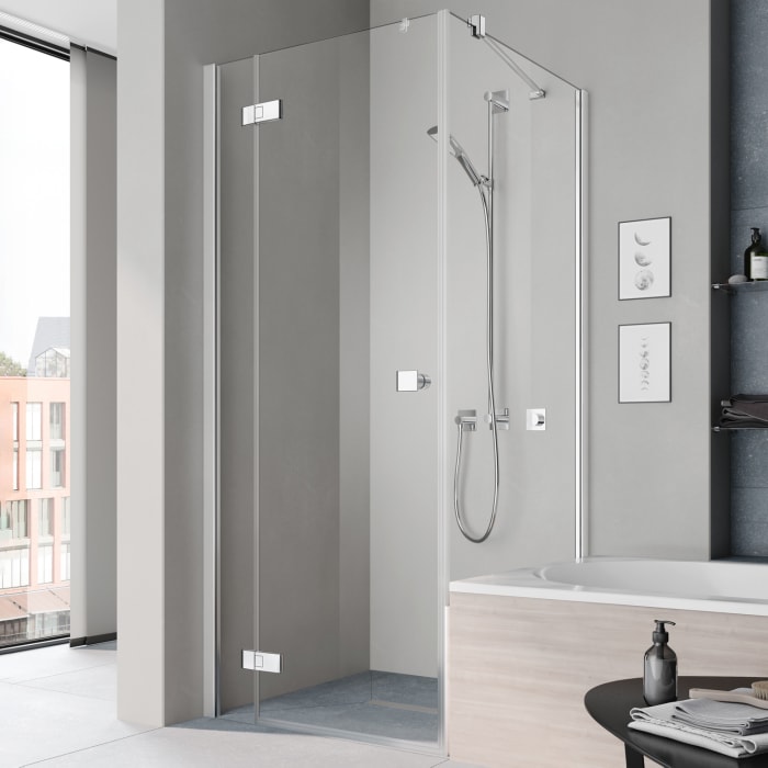 Kermi MENA teilgerahmte, verkürzte Seitenwand für Pendeltür, 80 cm