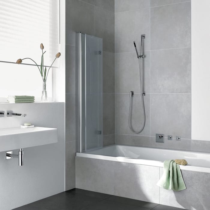 Kermi Diga Badewannen Faltwand 2-flügelig 120 x 151,7 cm, Anschlag rechts