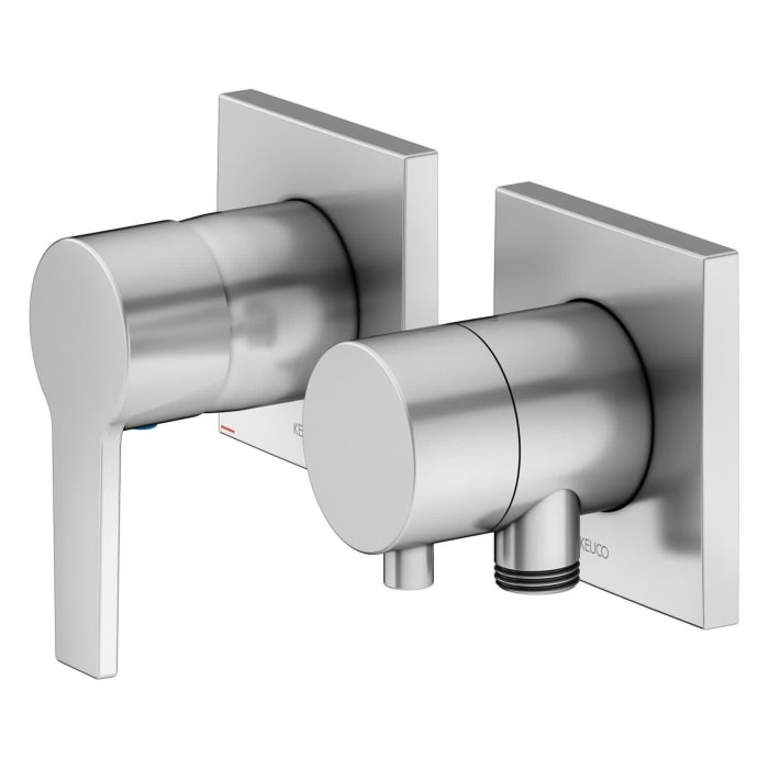 Keuco EDITION 11 Einhebelmischer Set für 2 Verbraucher, mit Schlauchanschluss und Brausehalter
