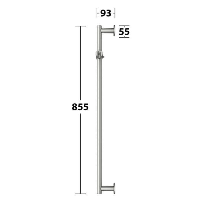 Keuco IMXO Brausestange mit Brauseschieber, 85,5 cm, runde Rosetten
