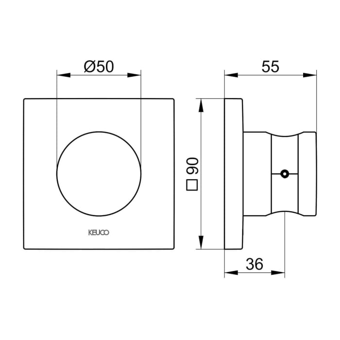 Keuco IXMO Brausehalter, eckig