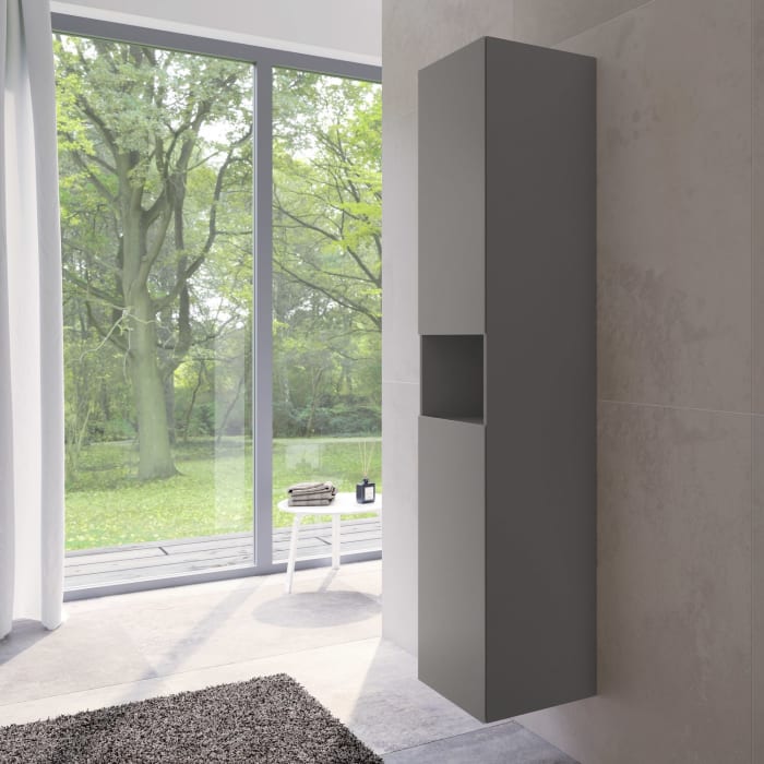 Keuco Stageline Hochschrank  40 x 180 cm, Anschlag links, mit LED-Fachbeleuchtung