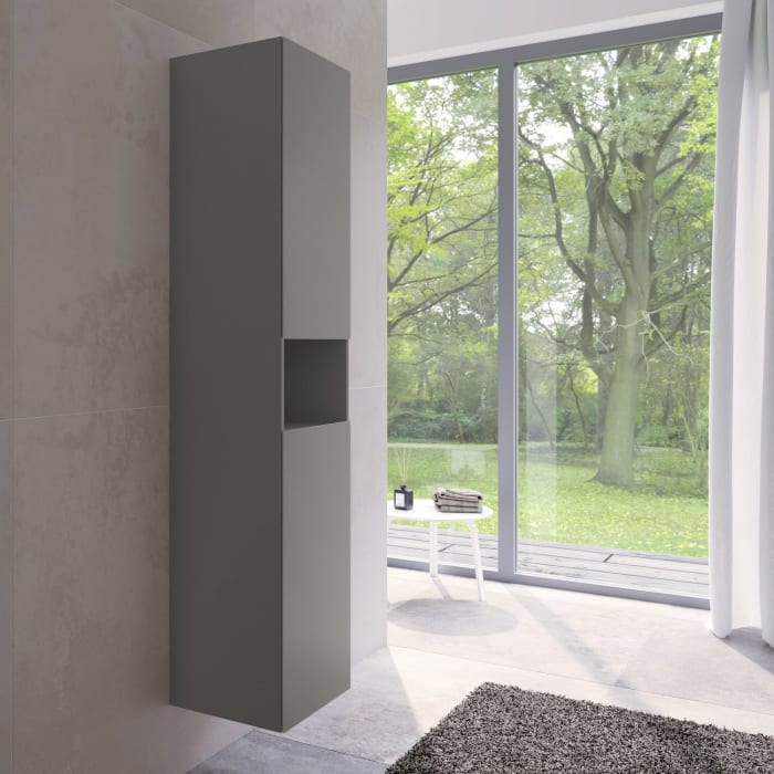 Keuco Stageline Hochschrank 40 x 180 cm, Anschlag rechts, mit LED-Fachbeleuchtung