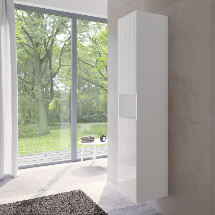 Keuco Stageline Hochschrank 40 x 180 cm, Anschlag links, mit LED-Fachbeleuchtung