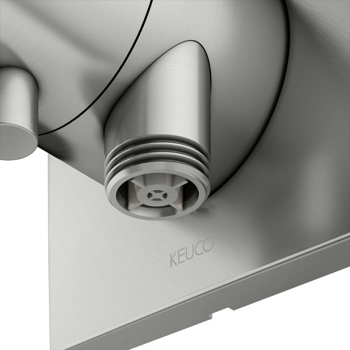 Keuco IXMO Umstellventil für 3 Verbraucher, Unterputz, mit Schlauchanschluss und Brausehalter, Rosette eckig