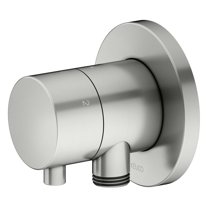 Keuco IXMO Ab- und Umstellventil für 3 Verbraucher, Unterputz, mit Schlauchanschluss und Brausehalter, Rosette rund