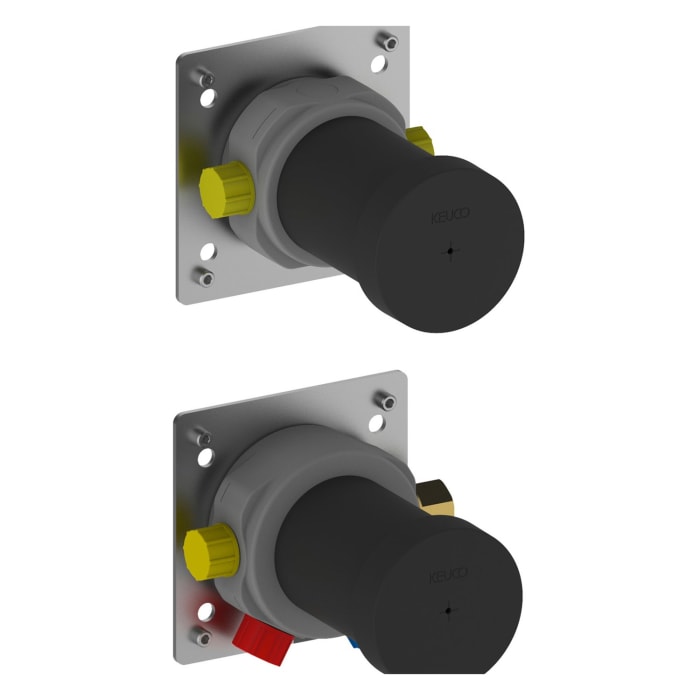 Keuco IXMO Unterputz Duschsystem mit Einhebelmischer, Handbrause, Brausestange und Kopfbrause, eckig