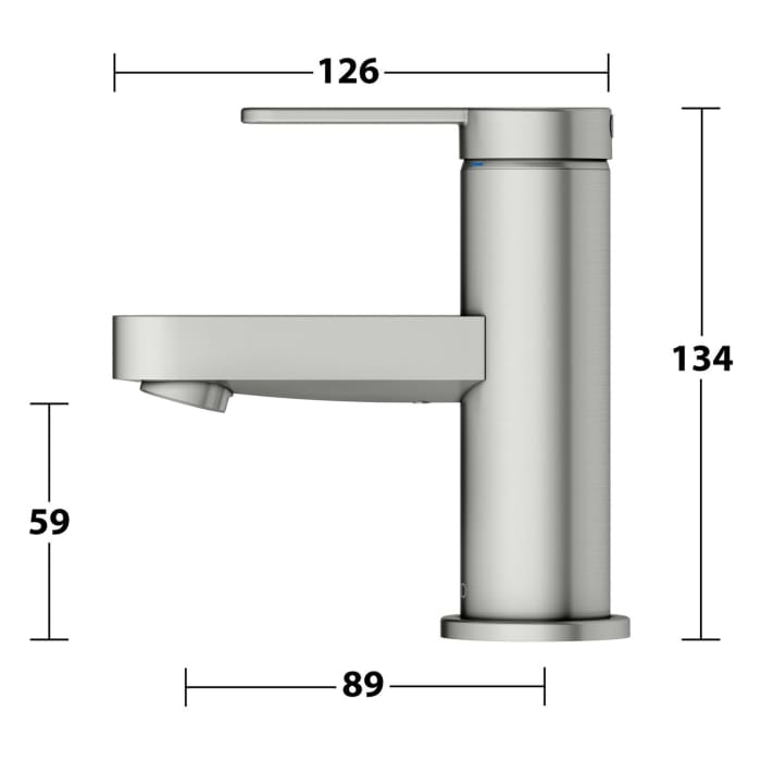 Keuco IXMO Flat Einhebel-Waschtischmischer 60, ohne Ablaufgarnitur