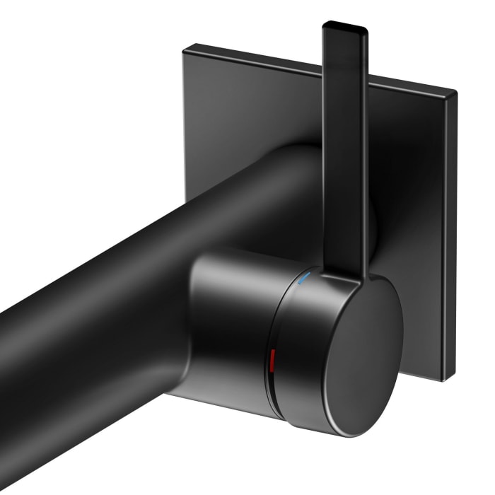 Keuco IXMO Pure Black Selection Einhebel-Waschtischmischer, Unterputz, eckig