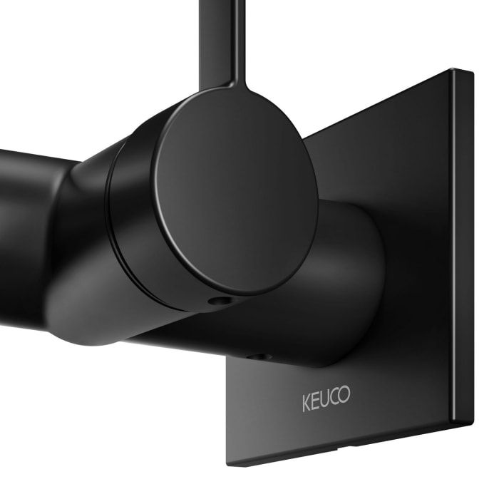 Keuco IXMO Pure Black Selection Einhebel-Waschtischmischer, Unterputz, eckig