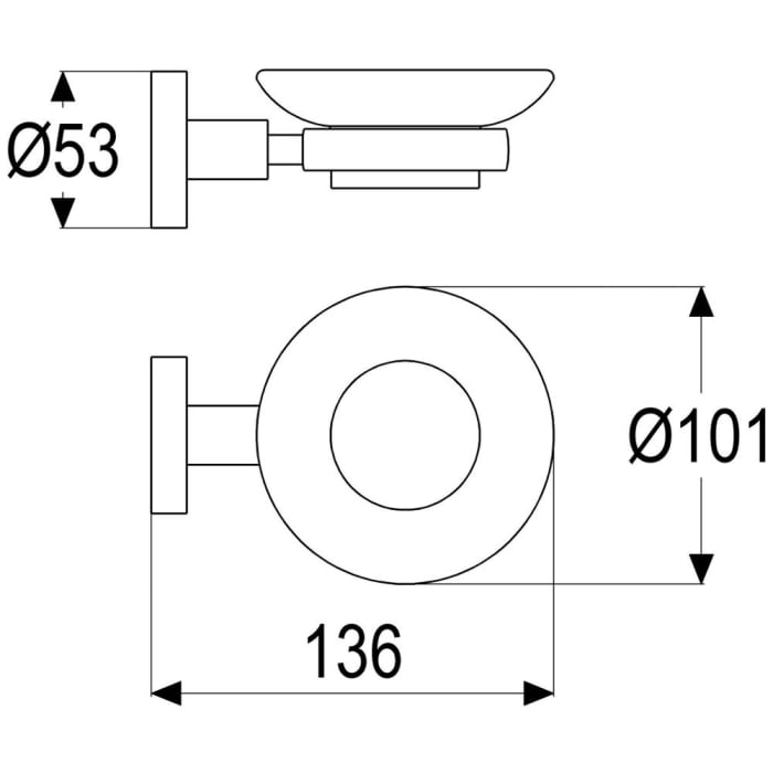 Sky Seifenhalter mit Schale aus Kristallglas