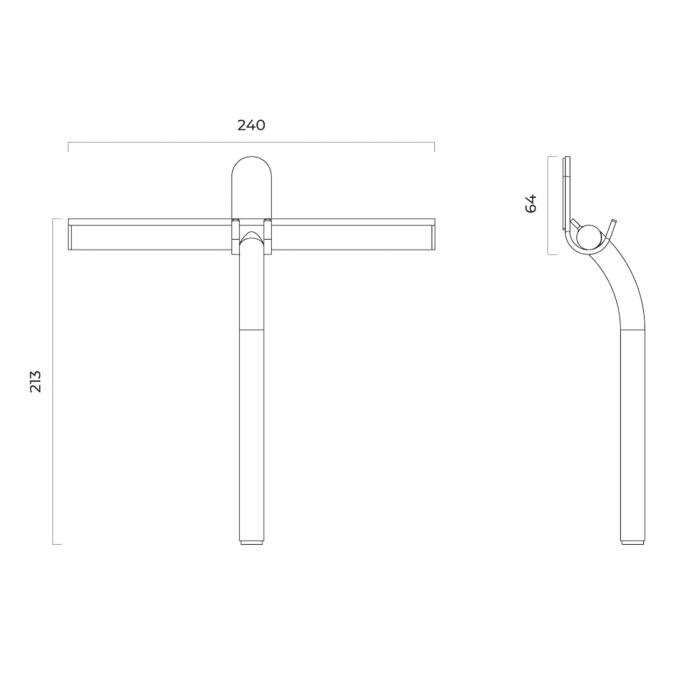 OLTENS Glomna Komfortwischer mit Halter zum Kleben