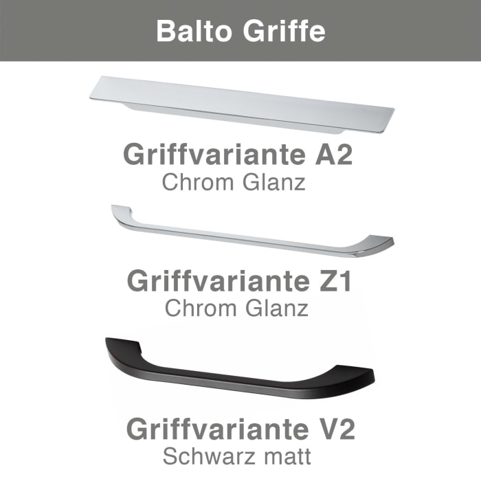 Pelipal Balto Waschtischkombination mit Mineralmarmor Doppelwaschtisch 148,2 cm, Griff V2