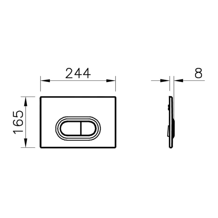 pianura EASYPro Betätigungsplatte Duo O