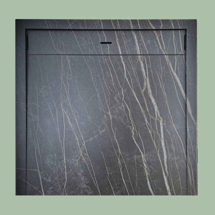 progettobagno Diamante Duschwanne 75 x 90 x 3,3 cm Feinsteinzeug Laminam®