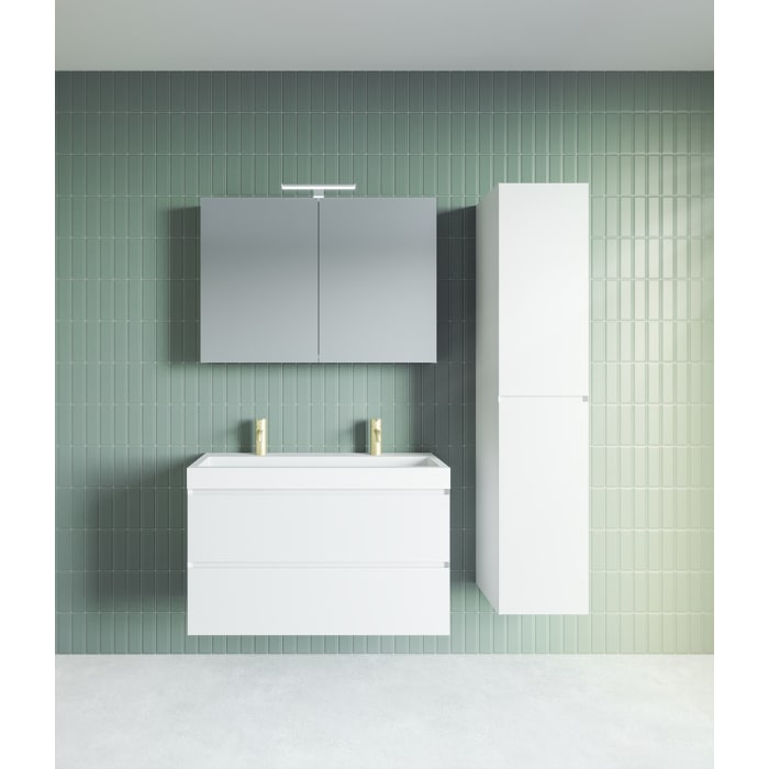 Riho Spring VOW Waschtisch-Set inkl. Spiegelschrank, mit Gehrung 100 x 40 cm