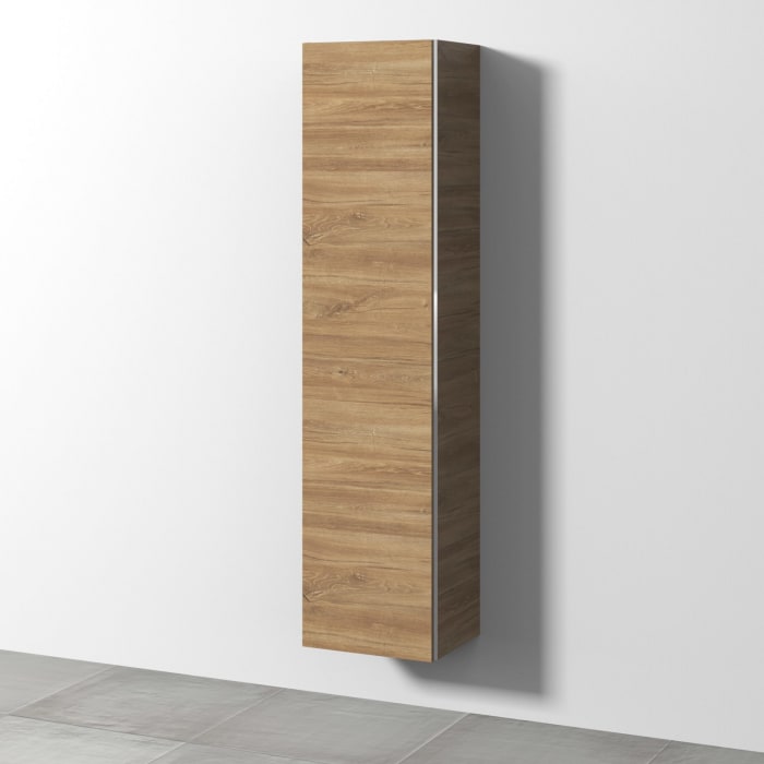 Sanipa 3way Hochschrank 40 cm tiefenreduziert, 1 Tür mit Türanschlag links, mit Griffleiste