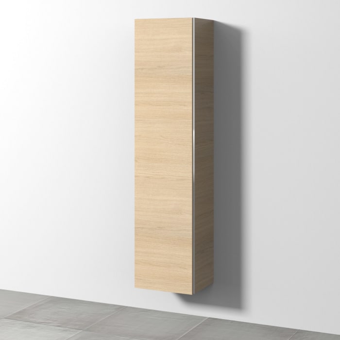 Sanipa 3way Hochschrank 40 cm tiefenreduziert, 1 Tür mit Türanschlag links, mit Griffleiste