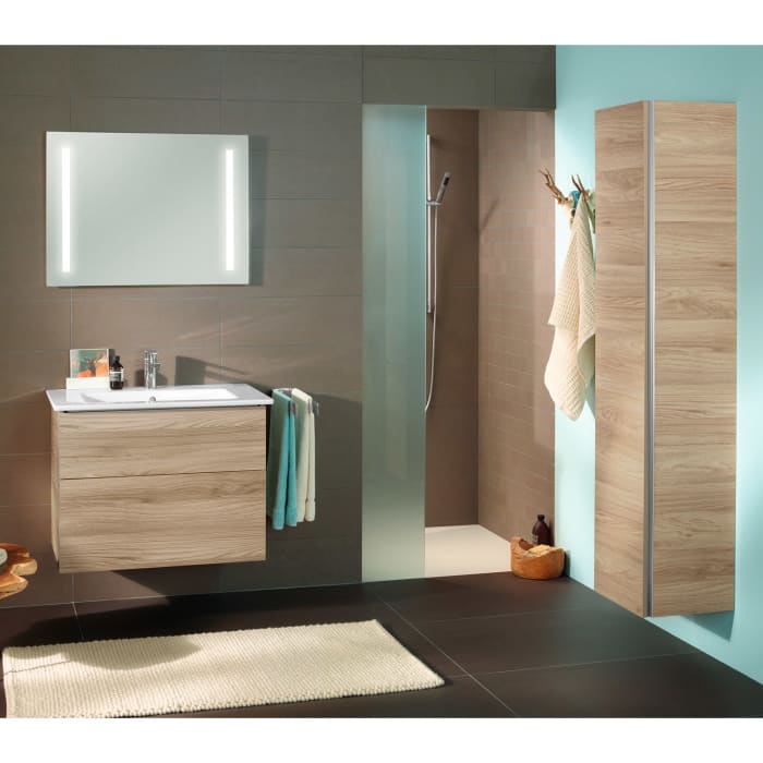 Sanipa 3way Hochschrank 35 cm, 1 Tür mit Türanschlag links, mit Griffleiste 08