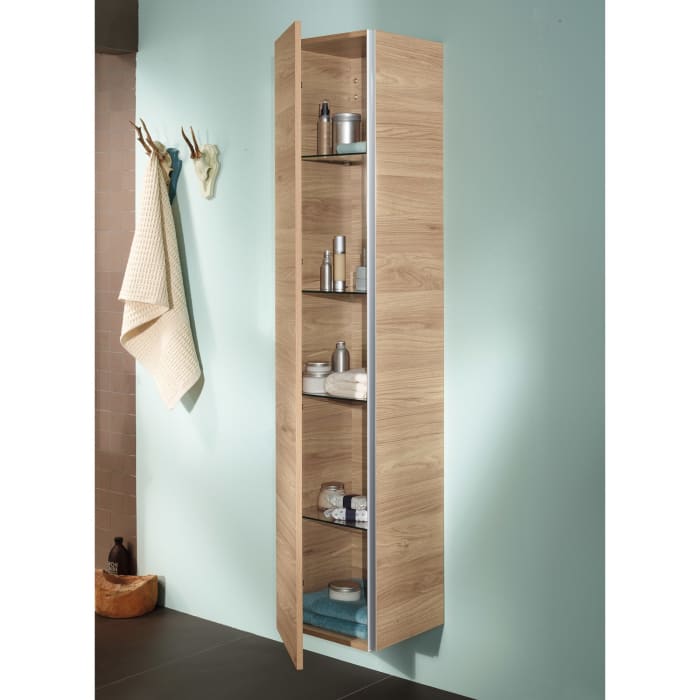 Sanipa 3way Hochschrank 35 cm, 1 Tür mit Türanschlag links, mit Griffleiste 08