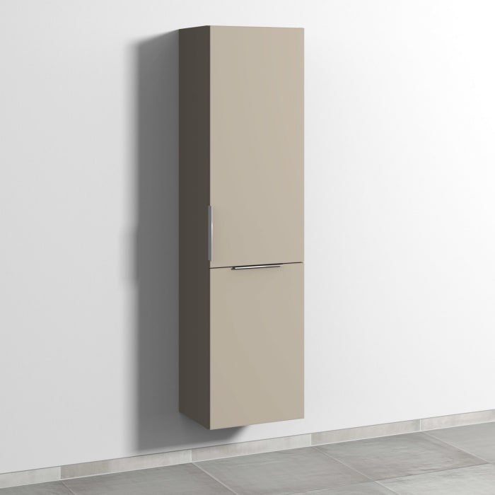 Sanipa 3way Stauraumschrank 45 cm, 1 Wäschekorbklappe, 1 Tür mit Türanschlag links, mit Aufsatzgriff