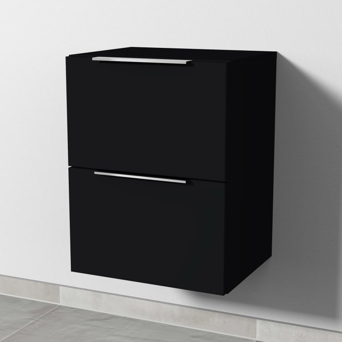 Sanipa 4balance Anbauschrank 40 cm,  mit 2 Auszügen, mit schwarzem Griff