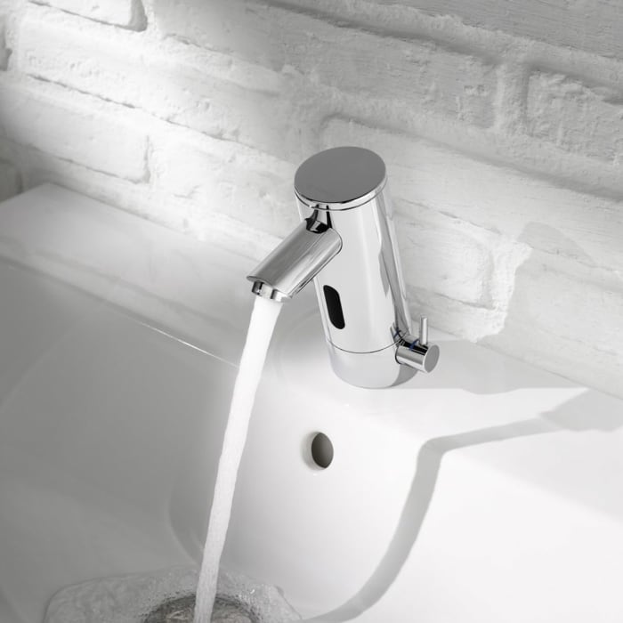 Schell PURIS E² Elektronische Waschtisch-Armatur mit Batteriebetrieb, Hochdruck-Mischwasser