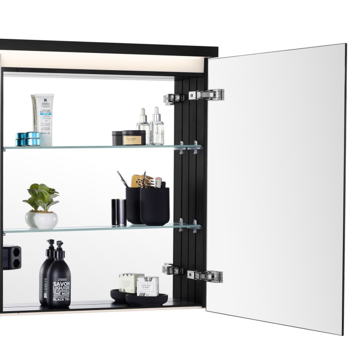 Schneider BORDO TW Spiegelschrank ALU1 60/1/TW/L 59,5 x 73,1 cm, Steckdose links, CH