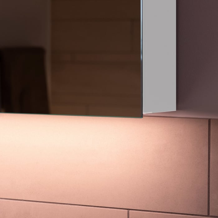 Schneider BORDO TW Spiegelschrank ALU1 60/2/TW/R 59,5 x 73,1 cm, Steckdose rechts, CH