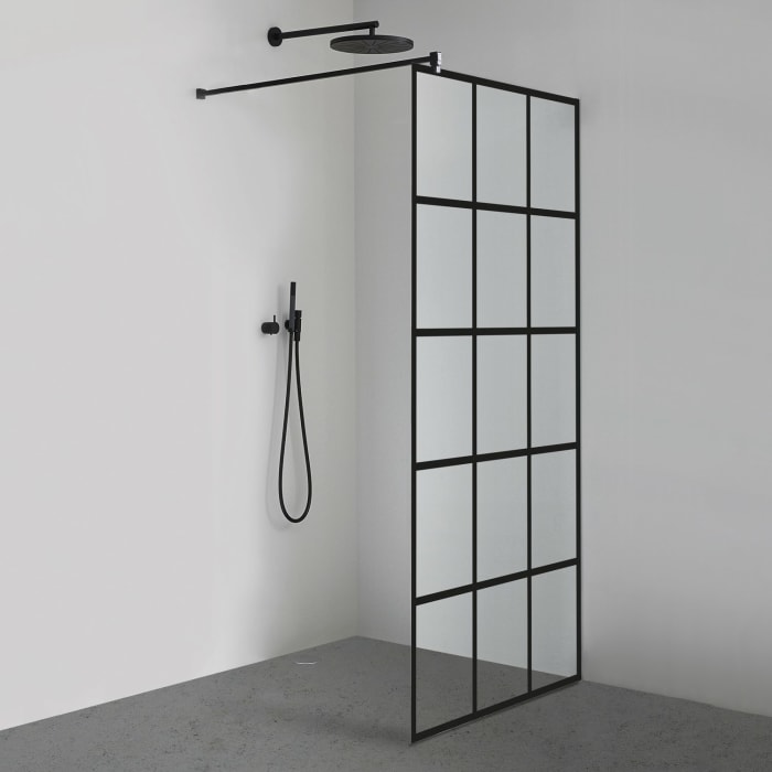 Sprinz Inloop Black Square Seitenwand 120 x 210 cm mit SpriClean