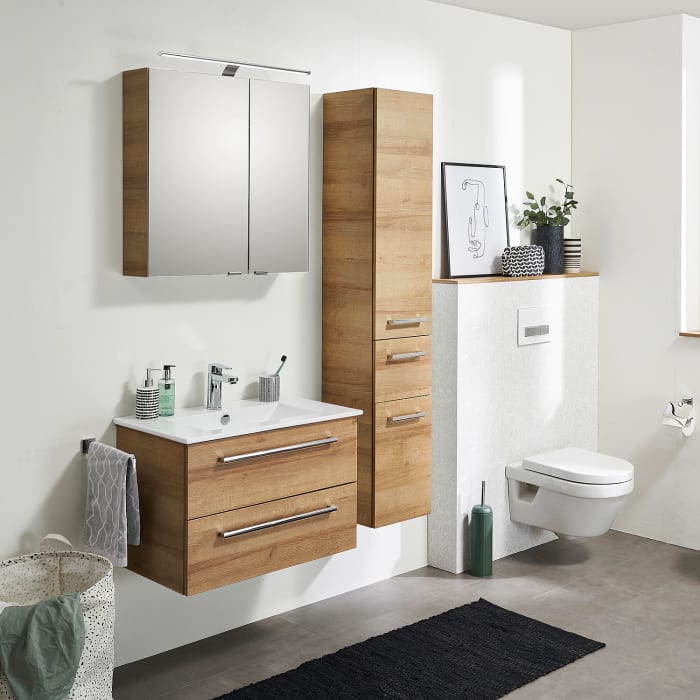 Steinkamp Life 2.0 Badmöbel Set 71 cm mit LED-Spiegelschrank