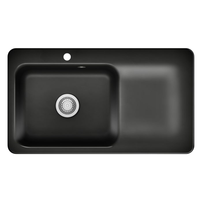 Systemceram Keradomo Juna 90 Einbauspüle links mit Excenterbetätigung, mit CLEANPLUS