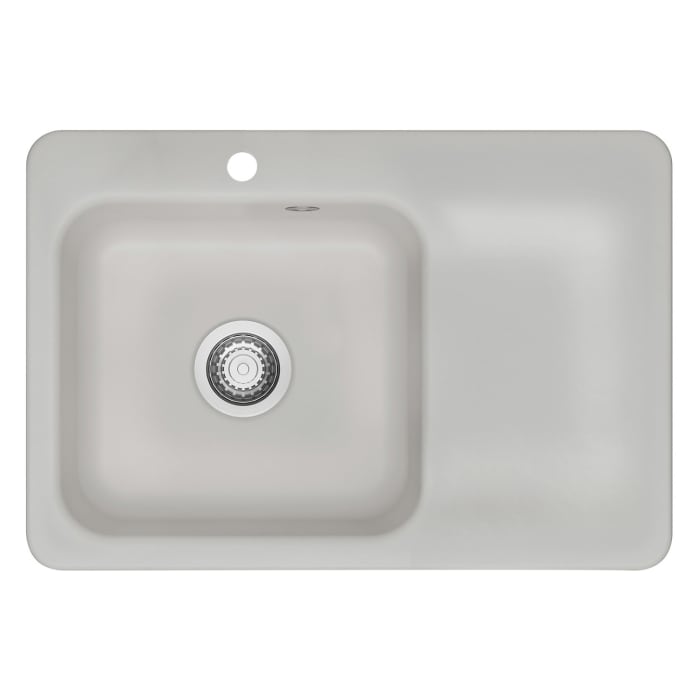 Systemceram Keradomo Juna 75 Einbauspüle links mit Excenterbetätigung, mit CLEANPLUS