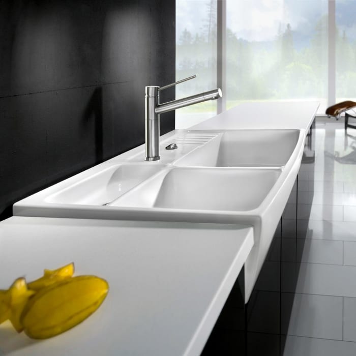 Systemceram Keradomo Centra 90 Keramik-Element Sondermaß mit Excenterablauf