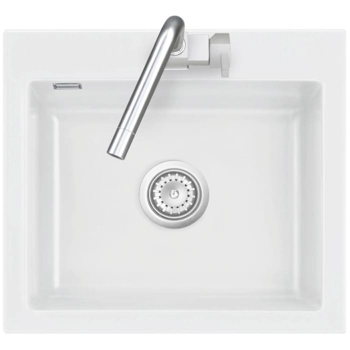 Systemceram Keradomo Mera 57 Einbauspüle mit Handbetätigung, ohne Hahnlochbohrung