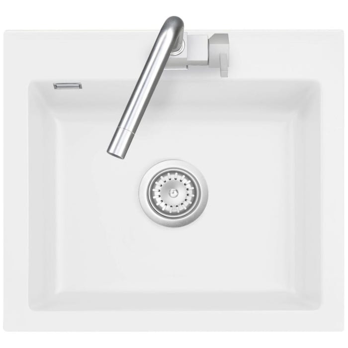 Systemceram Keradomo Mera 57 Einbauspüle mit Handbetätigung, ohne Hahnlochbohrung