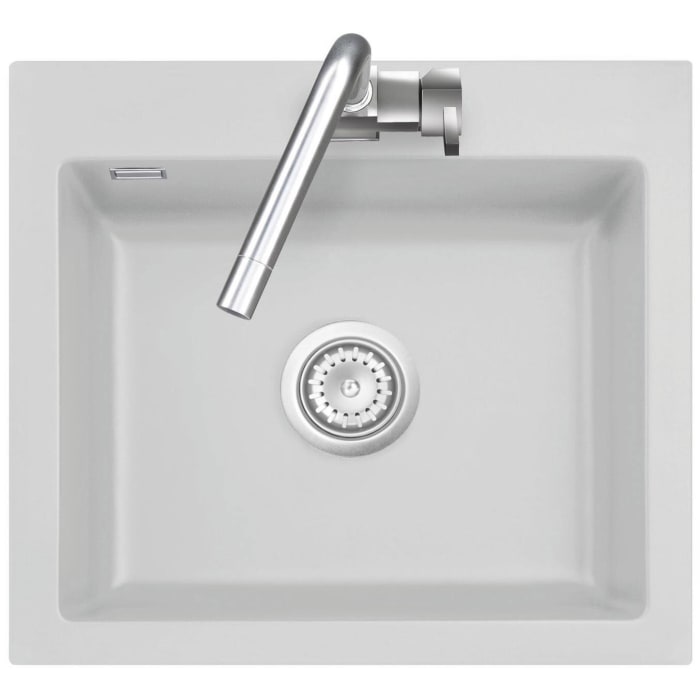 Systemceram Keradomo Mera 57 Einbauspüle mit Handbetätigung, ohne Hahnlochbohrung