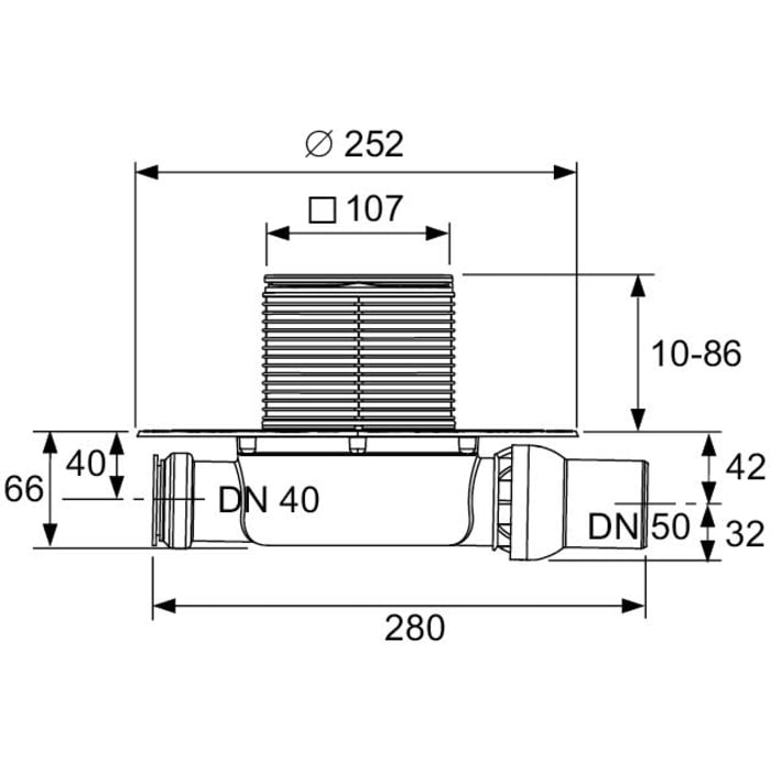 TECE TECEdrainpoint S 112 Ablaufset superflach mit Seal Systen Universalfansch und Edelstahlrostrahmen