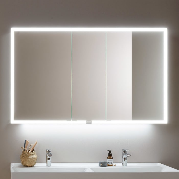 Villeroy & Boch My View Now Vorbau-Spiegelschrank 130 cm, 3 Türen, Smart Home fähig