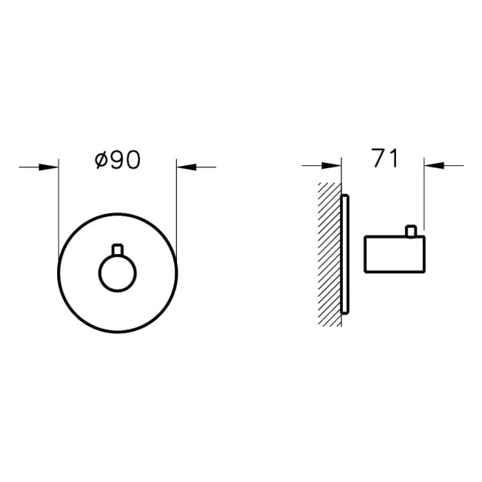 VitrA Origin 3-Wege-Umsteller, Unterputz