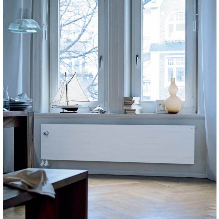 Zehnder Radiapanel Heizwand Horizontal 1-lagig 50 x 3,8 x 56 cm mit Anschluss 2270