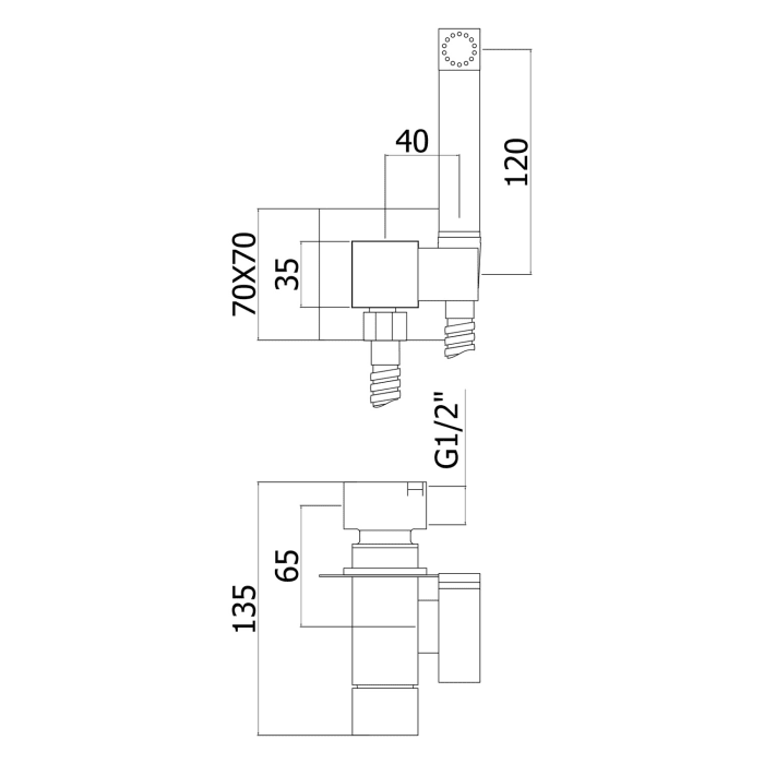 Pure 2.0 Bidet-/WC-Handbrauseset
