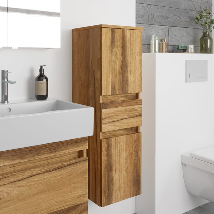 Lodge Seitenschrank 100 cm mit 2 Türen und 1 Auszug, Anschlag rechts