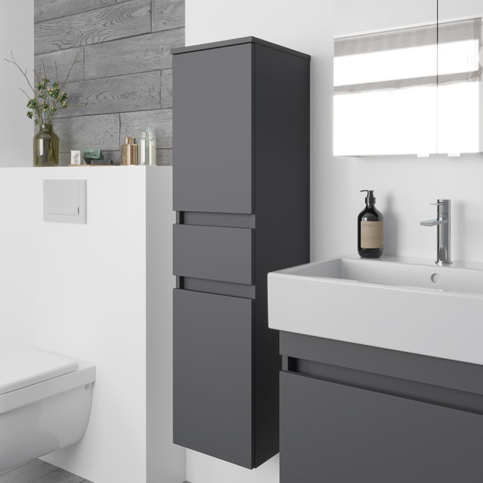 Lodge Seitenschrank 120 cm mit 2 Türen und 1 Auszug, Anschlag links