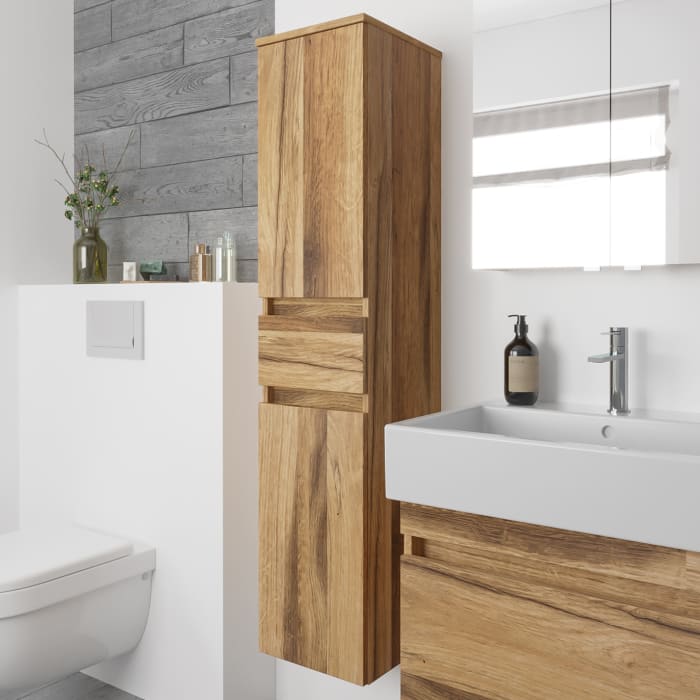 Lodge Seitenschrank 140 cm mit 2 Türen und 1 Auszug, Anschlag links