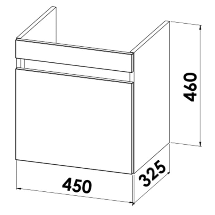 Lodge Waschtischunterschrank 40 cm mit 1 Auszug für Waschtisch Duravit Vero Air
