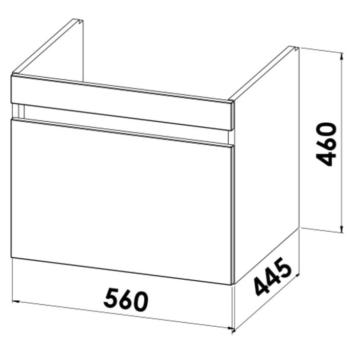 Lodge Waschtischunterschrank 56 cm mit 1 Auszug für Waschtisch Villeroy & Boch Avento