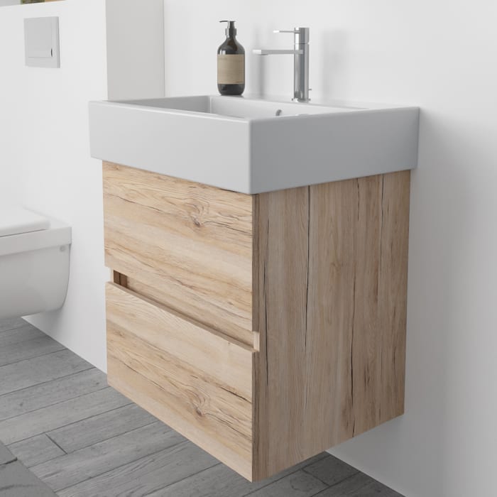 Lodge Waschtischunterschrank 56 cm mit 2 Auszügen für Waschtisch Duravit Vero Air